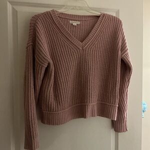 Aeropostale Dusty Pink V-Neck Sweater